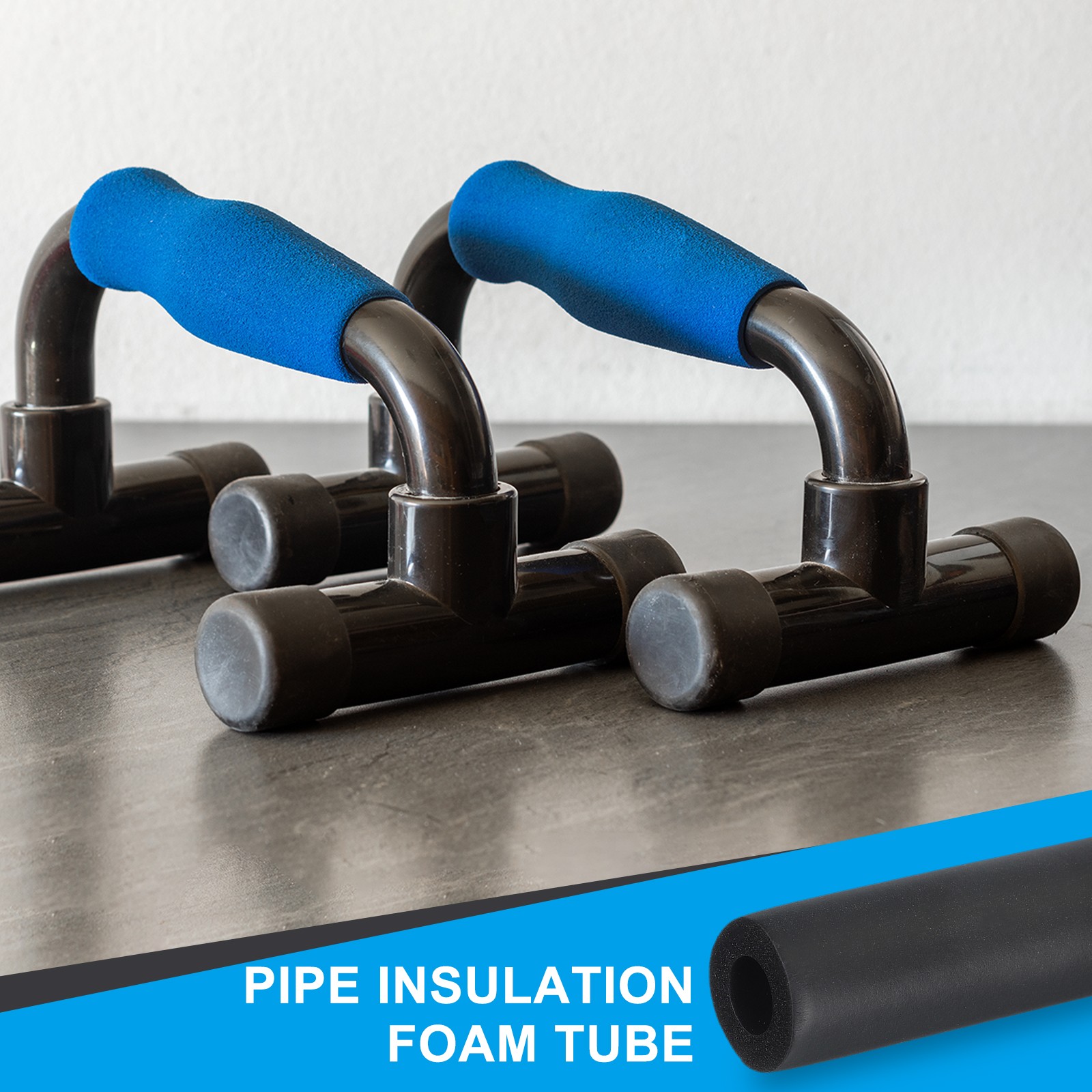 3/8″ID x 3.28Ft Pipe Insulation Foam Tube Foam Pipe Tubing Cover Black