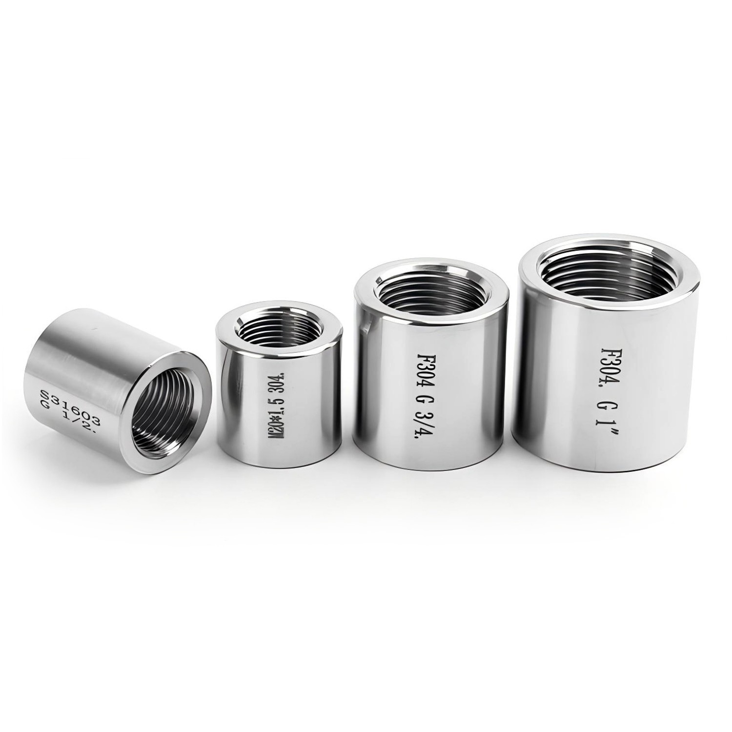 316 / 304 Stainless Steel Equal Female Socket Parallel Threads 1/8″-2″ | M8-M60