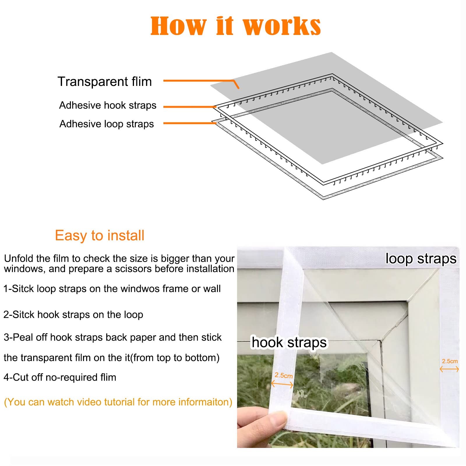 Adjustable Window Insulation Kit 47inX63in(120X160cm) for Winter Keep Cold Ou…