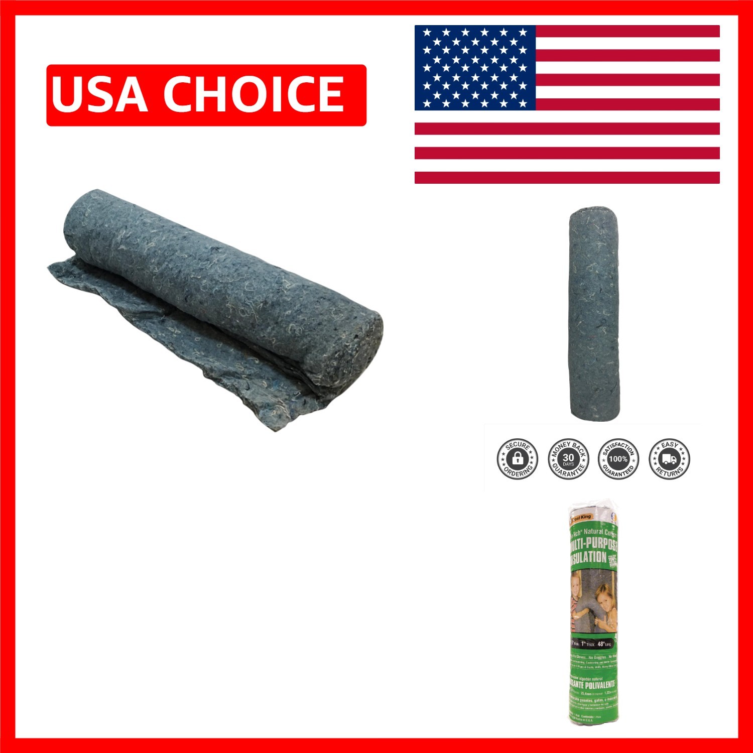 Innovative 100% Recycled Denim Insulation – 16×48 Inch, No Safety Gear Required