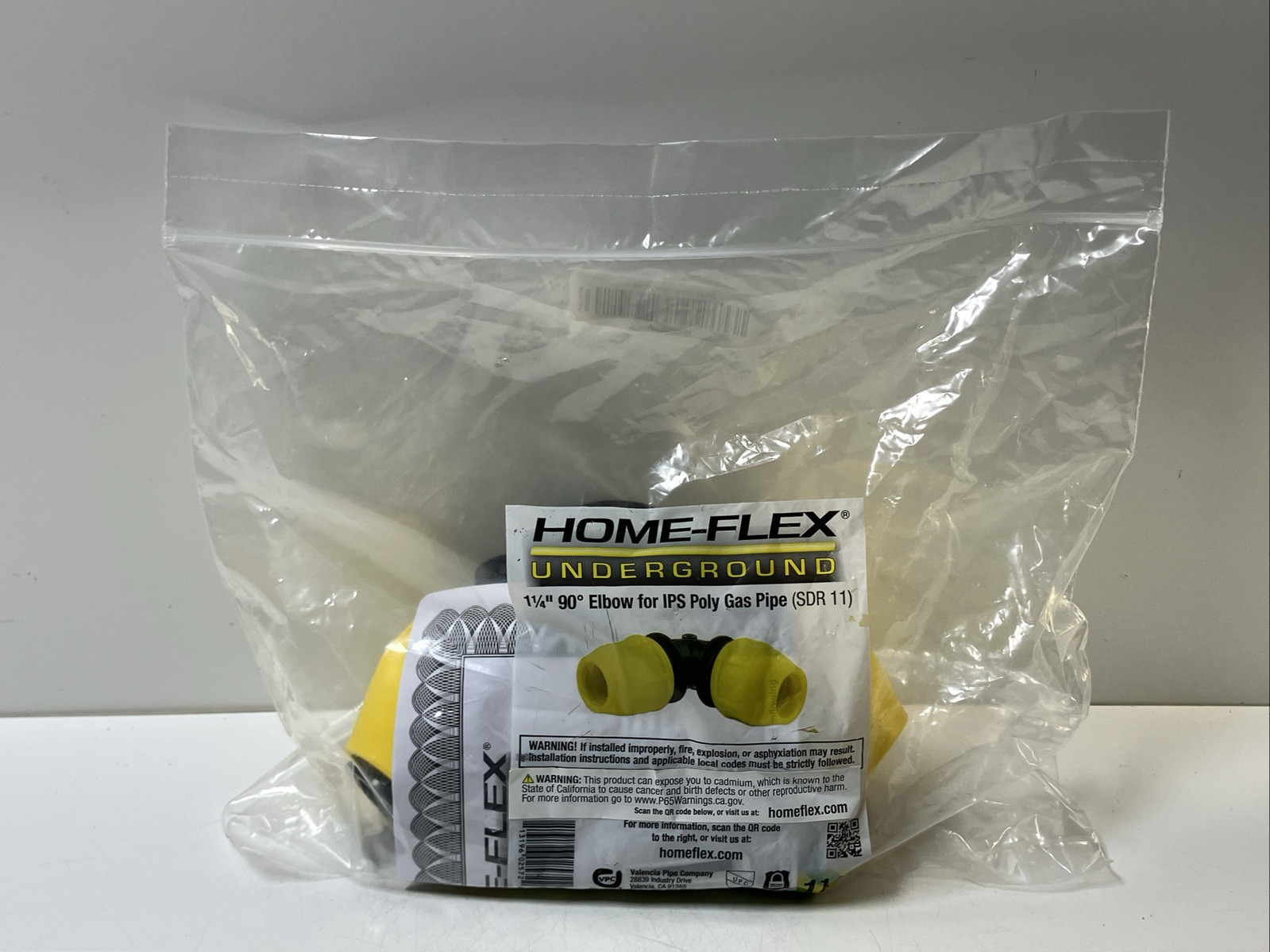 HOME-FLEX 18-406-012 Yellow Poly Gas 1-1/4 IPS SDR 11 Pipe 90-Degree Elbow