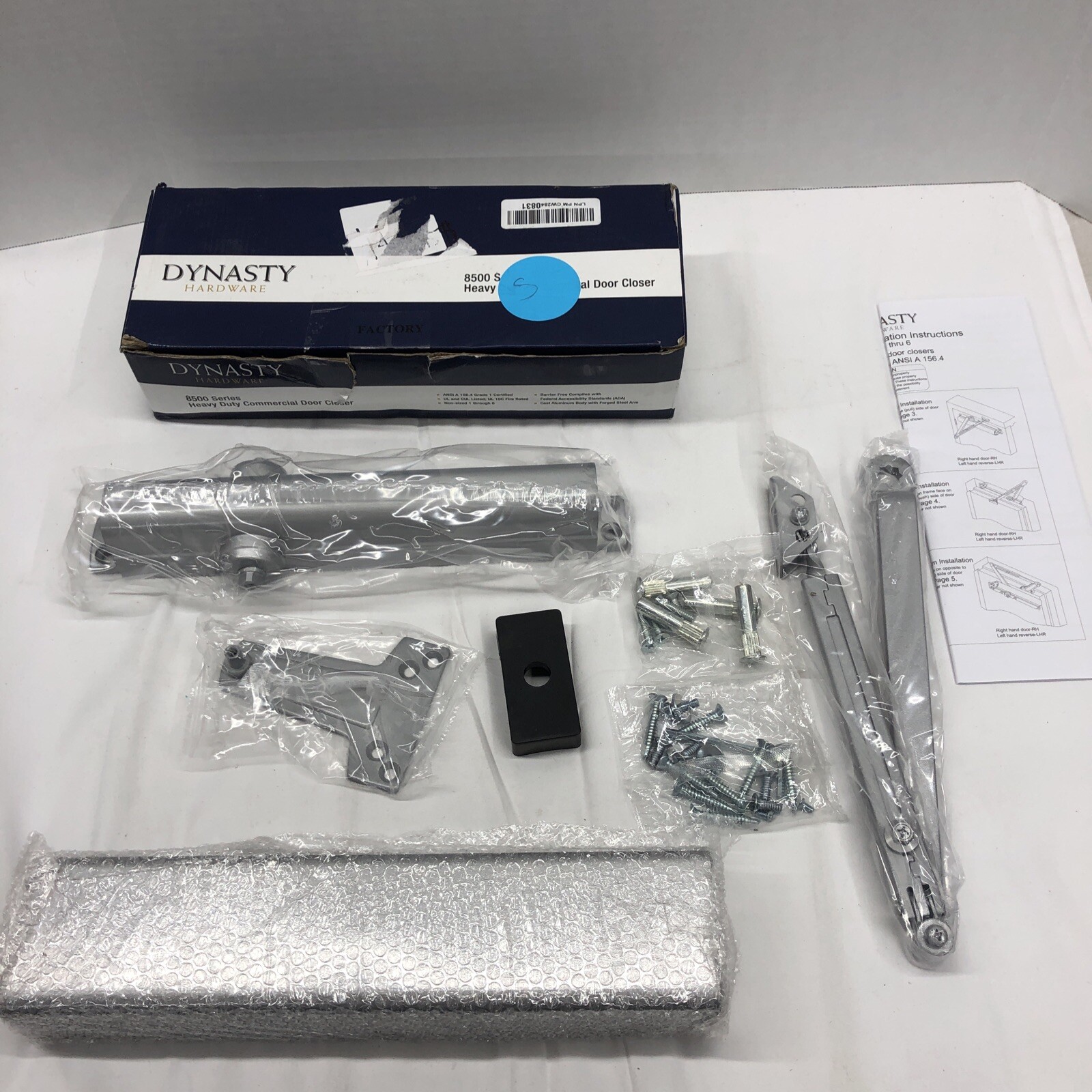 Dynasty Hardware Door Closer Heavy Duty Hydraulic Adjustable Size 1-6 Spring …
