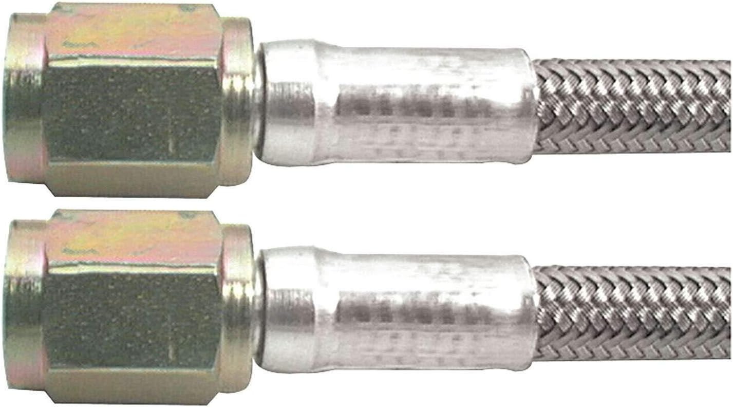 Allstar Performance AN Hose Assembly, 18 in Long, 3 AN Hose, 3 AN Straight Femal