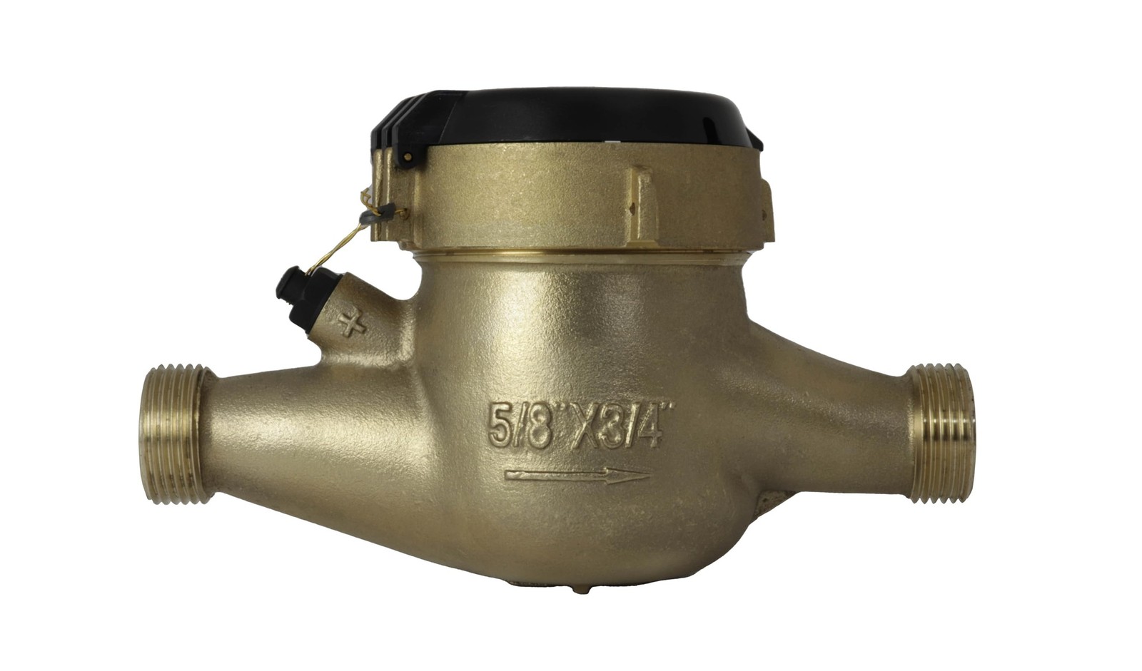3/4″ Water Meter:Lead Free Brass, Multi-Jet, Gallons, No Pulse Output(Horizontal