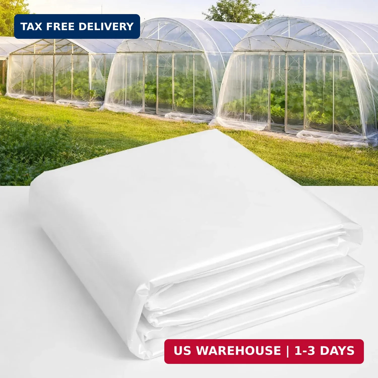 6 Mil Greenhouse Plastic Sheeting, 11×25 FT Clear Greenhouse Cover | Heavy Duty,