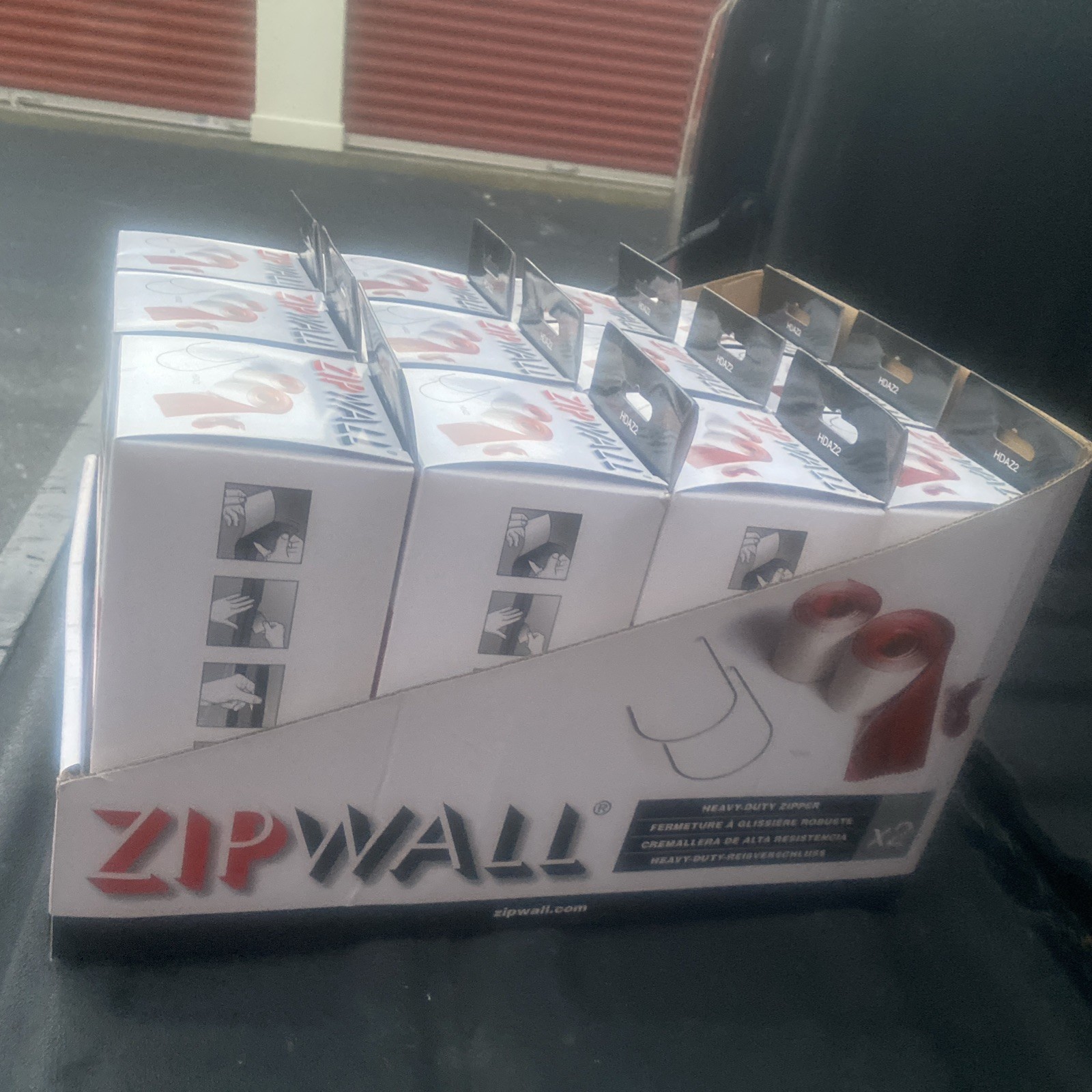 ZipWall HDAZ2 Heavy-Duty Zipper Dust Barrier 12 Pack Case
