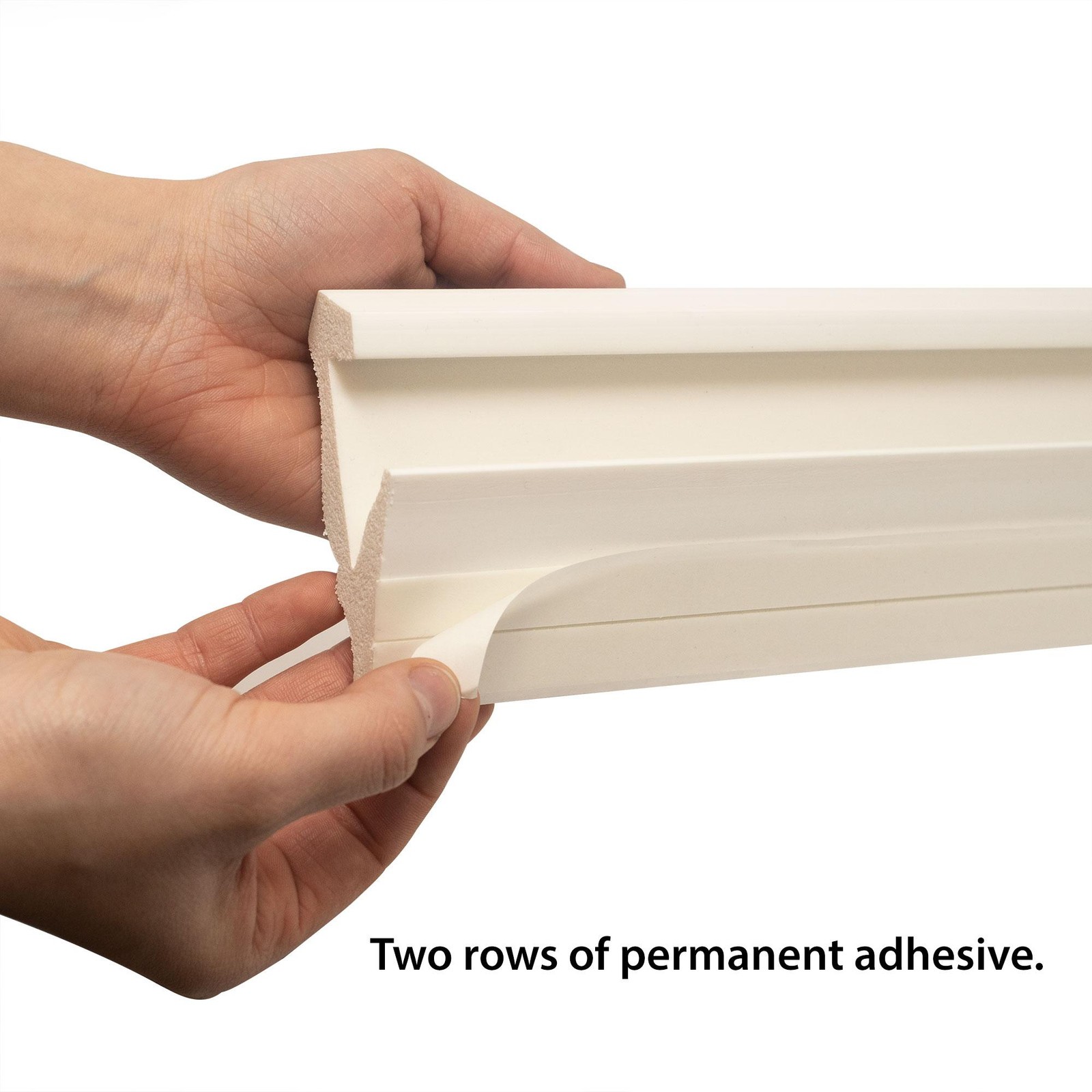 Outwater 8ft Peel & Stick Crown Molding White (5 Pack / 40 ft)