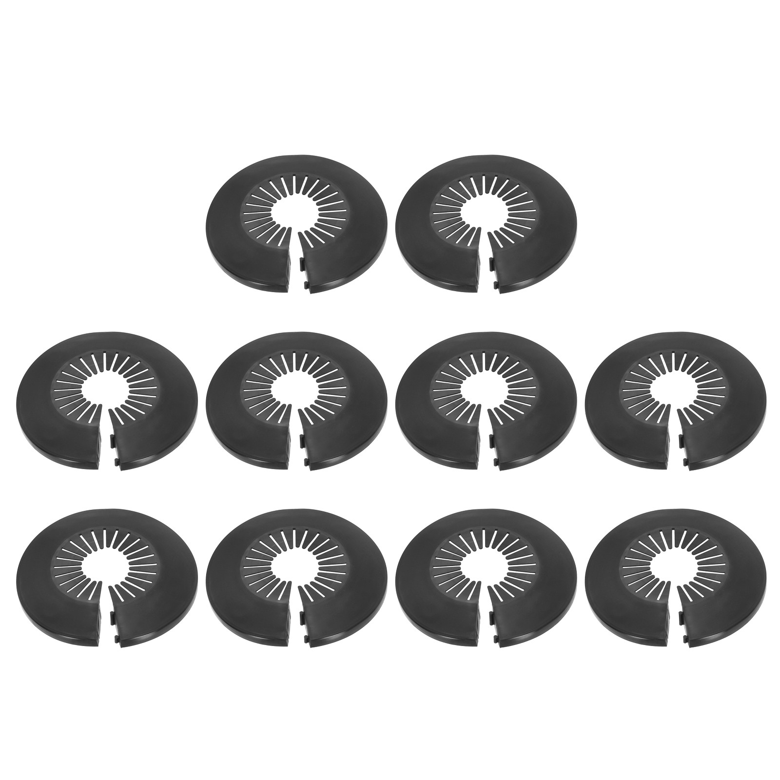 10Pcs, Flange Pipe Cover Decoration 1.18″ to 1.97″ Clip-on Wall Hole Cover Black
