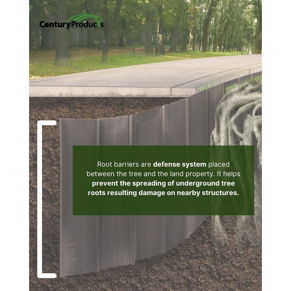 Markenlos Water Barrier Root Shield 1 X 25 Ft 60 mil Edging Unique Polyethylene
