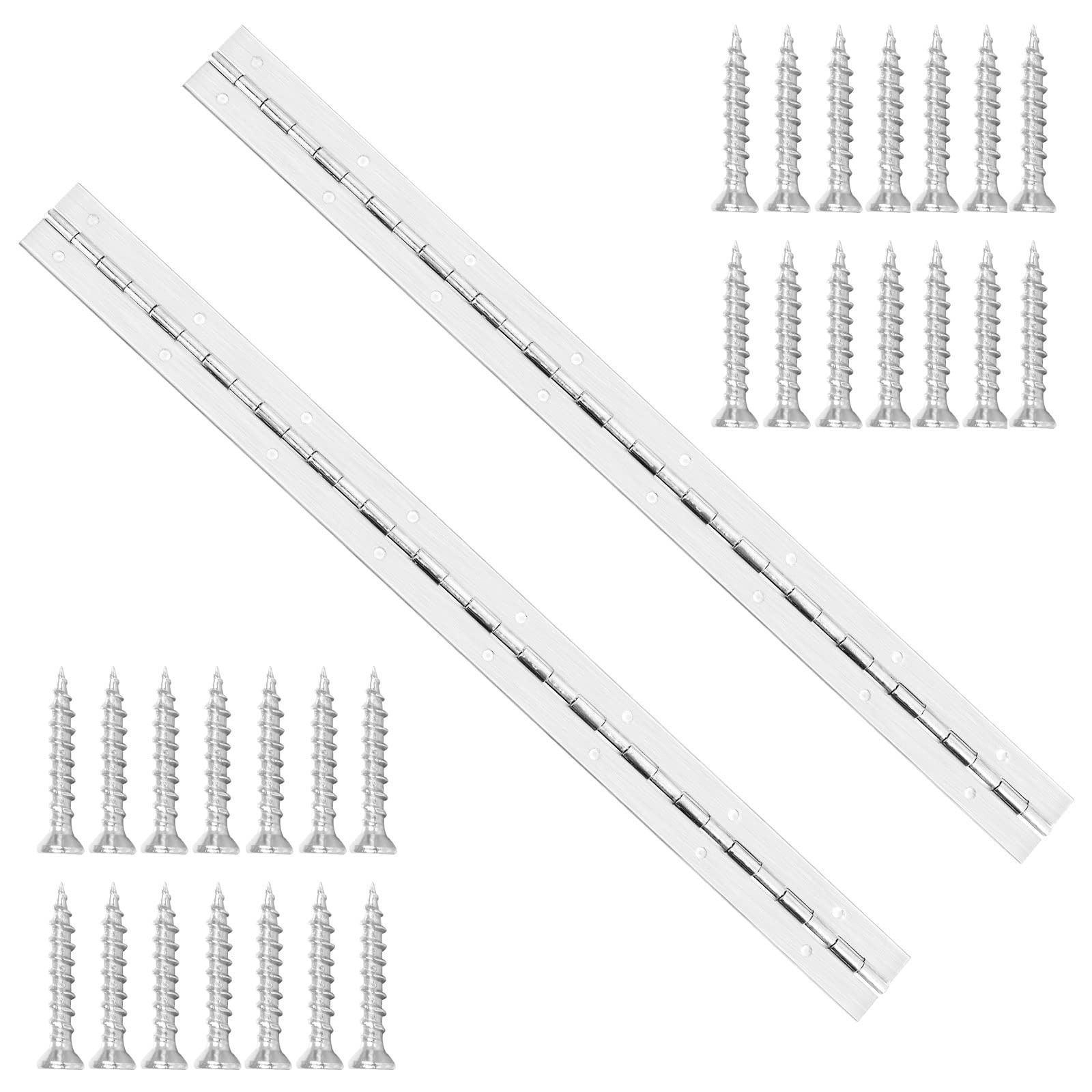 2PCS Piano Hinge 16 Inch Heavy Duty Piano Hinge Stainless Steel Continuous & …