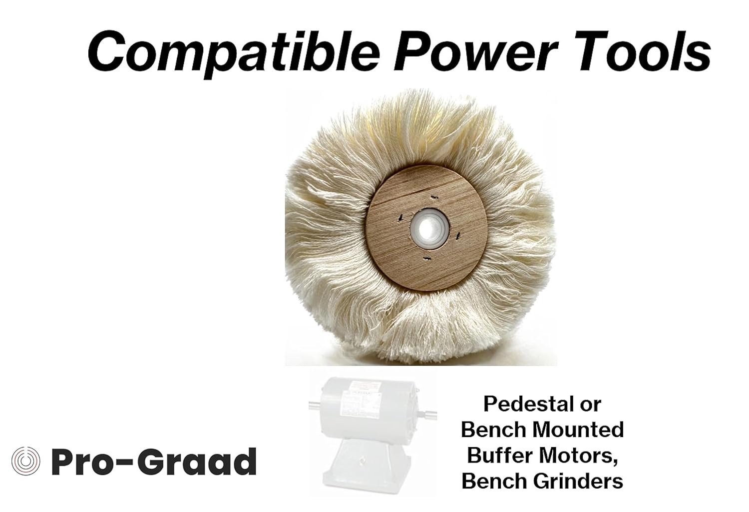 Pro-Graad 8 inch String Buffing Wheel, 1” Thick String Buff for Polishing…