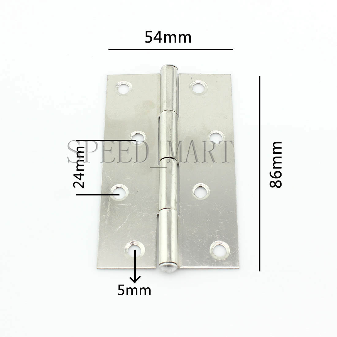 86 x 54 x 0.8mm Gray Metal 4″ Small Butt Hinge for Door Gate Cabinet