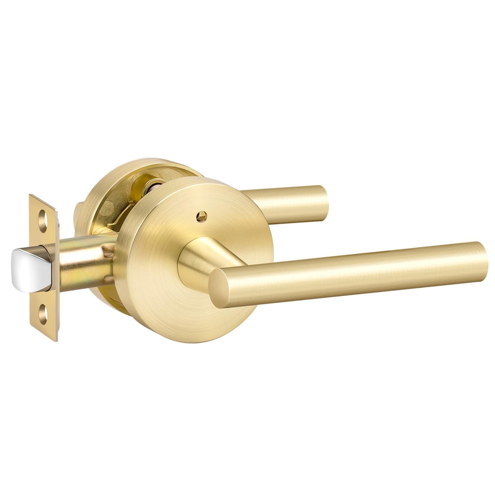 Goldenwarm 1 Pack Gold Door Handles Interior, Brushed Gold Privacy Lever Door…