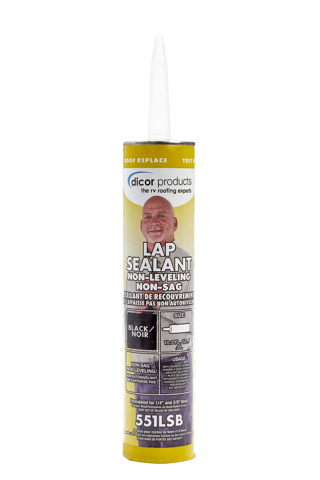 Lap Sealant for RV Roof Black 10.3 Oz