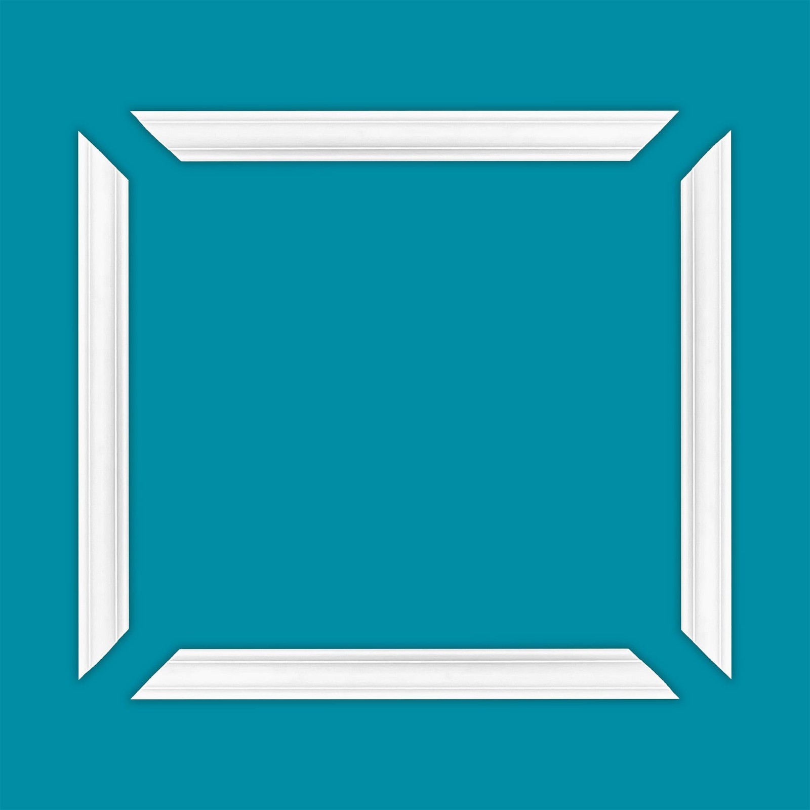Outwater 18″ X 18″ White Pre-Mitered Wall Box Panel Frame Kit with Adhesive,