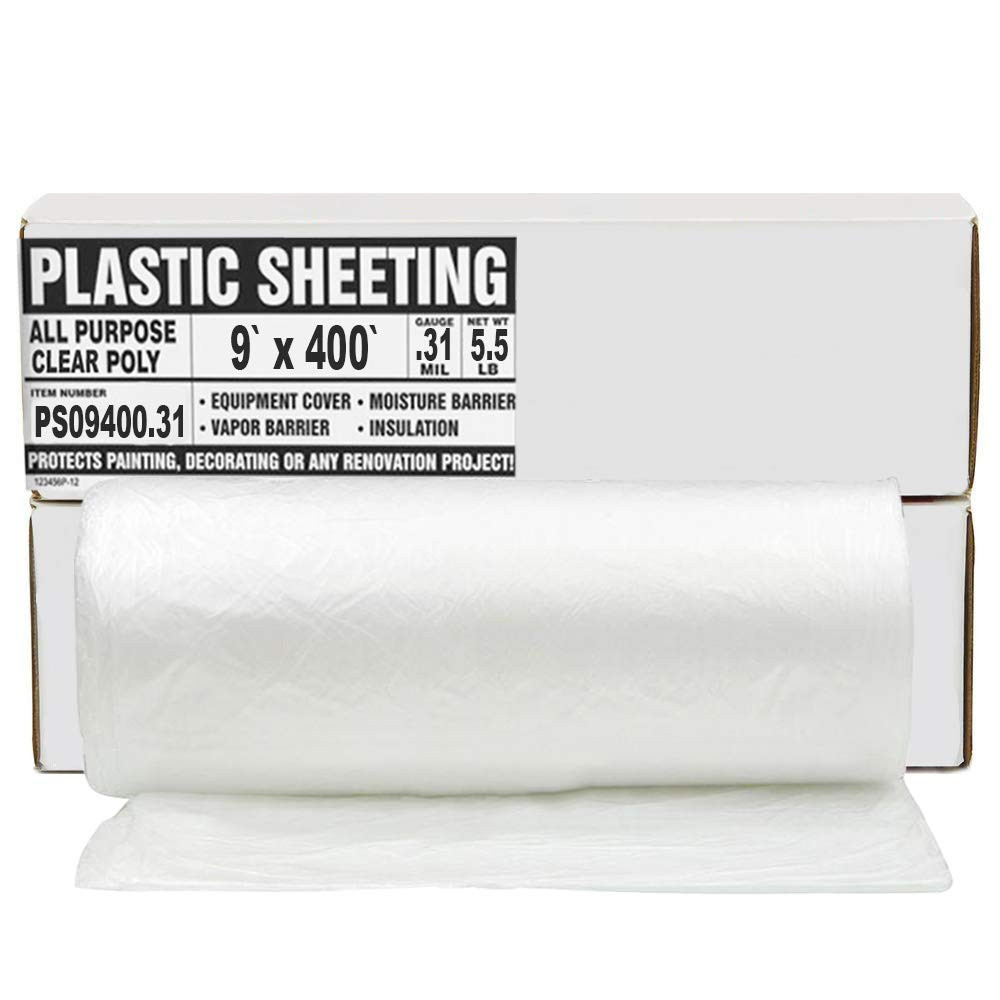 Black Plastic Sheeting – 10′ X 100′, 6 MIL Heavy Duty Gauge – Vapor and Moisture