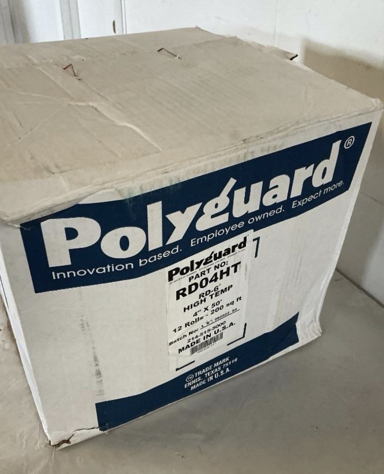 Polyguard RD04HT – High Temp Tape – 200 sq ft Full Box Of 12
