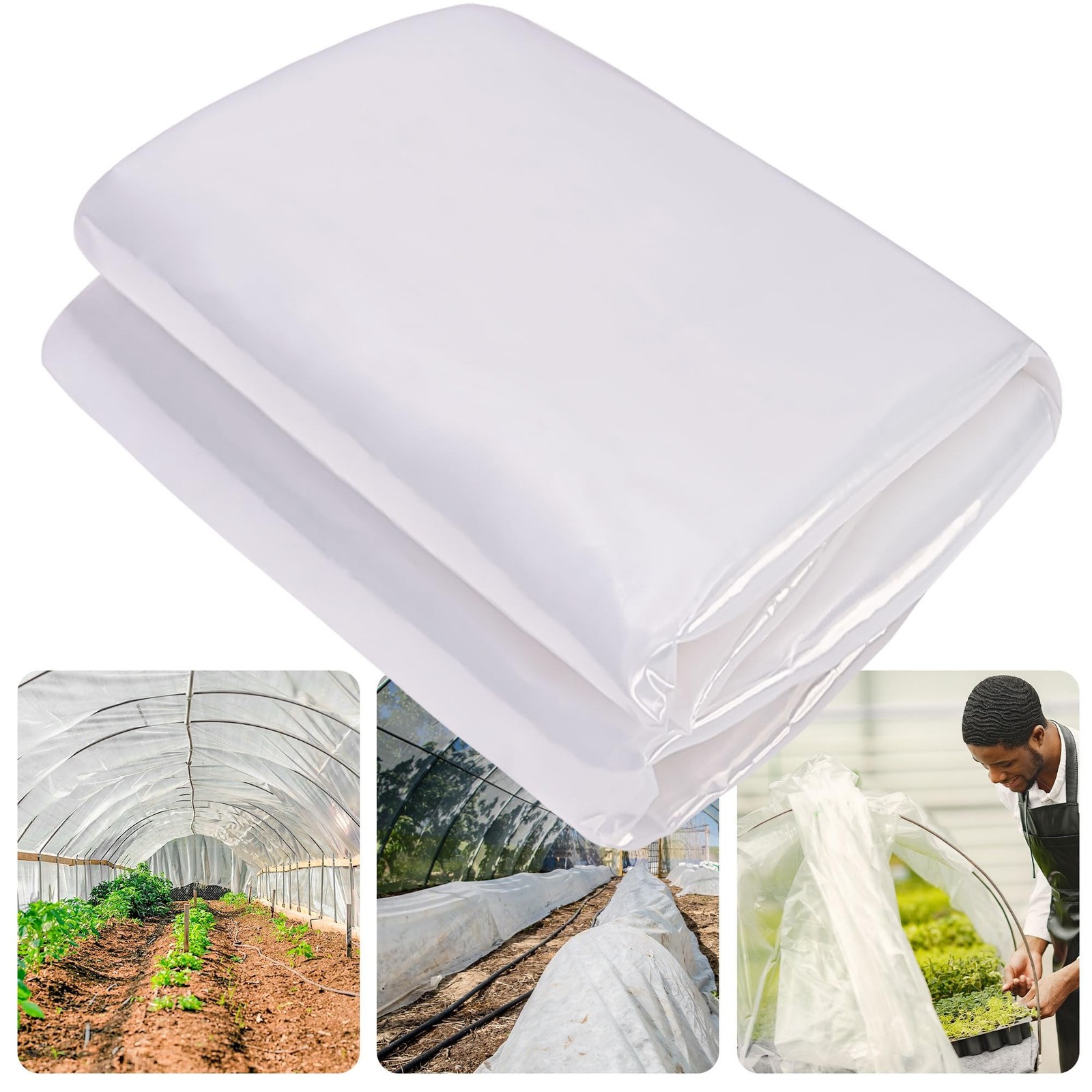 6 Mil Clear Greenhouse Plastic Sheeting,Transparent Plastic Film for Greenhou…
