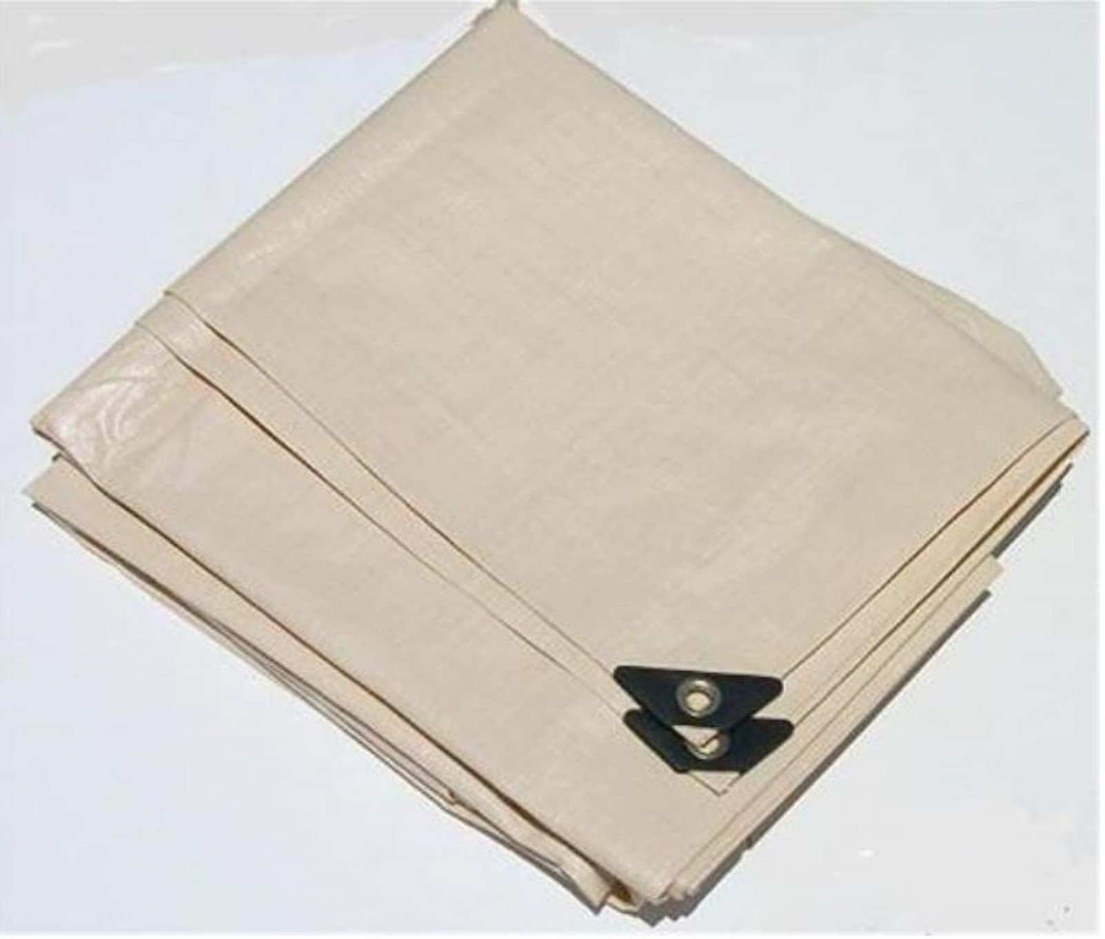 6′ x 10′ Tan Beige Heavy Duty Poly Tarp | Waterproof, 12 mil, Grommets, Finis…