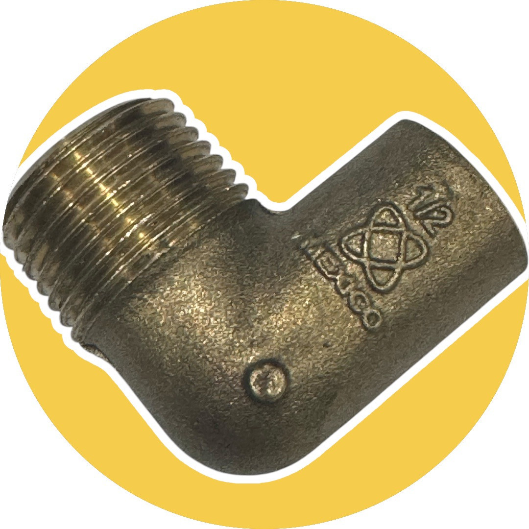 Plumbing 1/2 C X M 90 Degree Elbow Cast Bronze Brass Low Lead LL 1/2 Inch