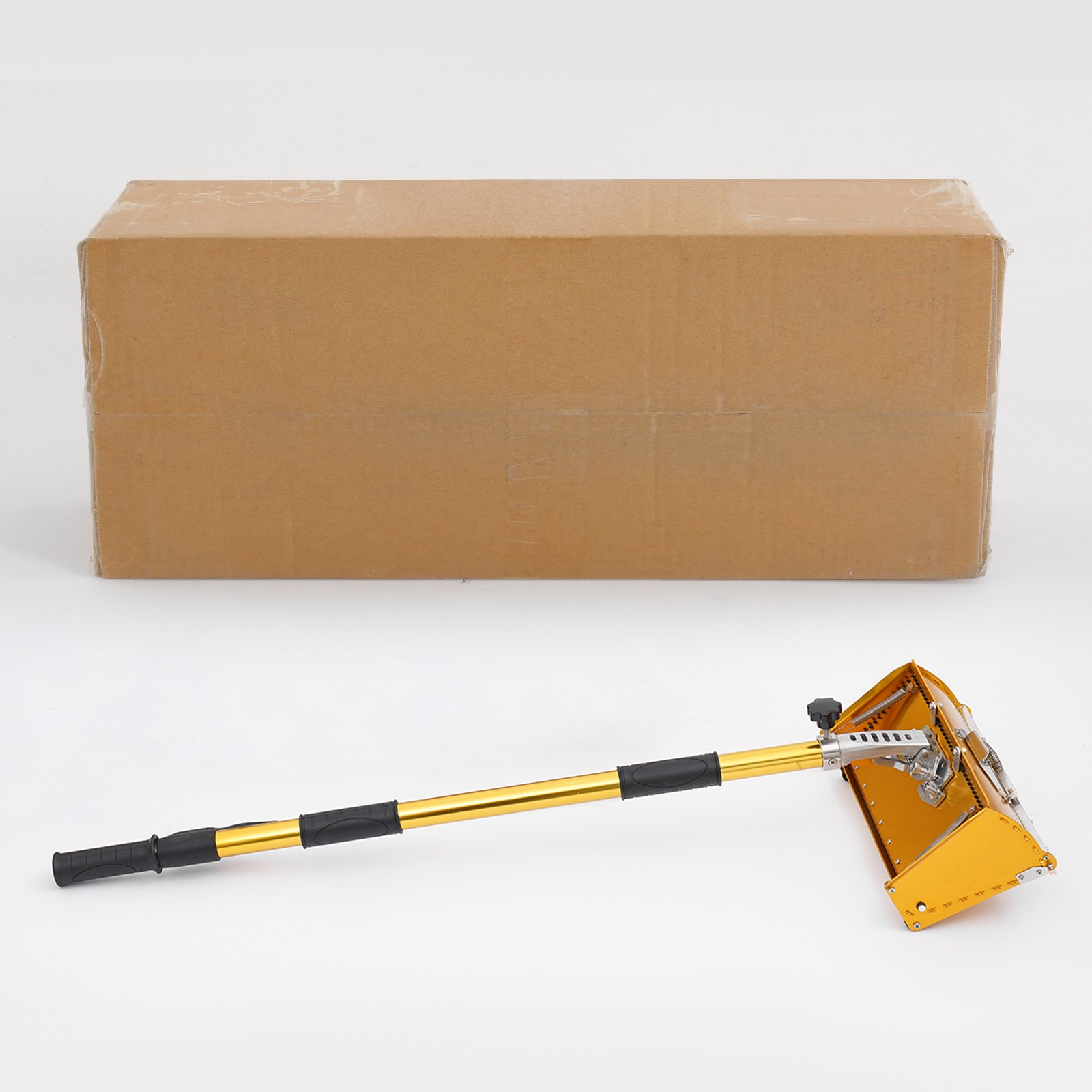 12in Wallboard Mud Compound Putty Finishing Box Tool Wall Plastering Box Yellow