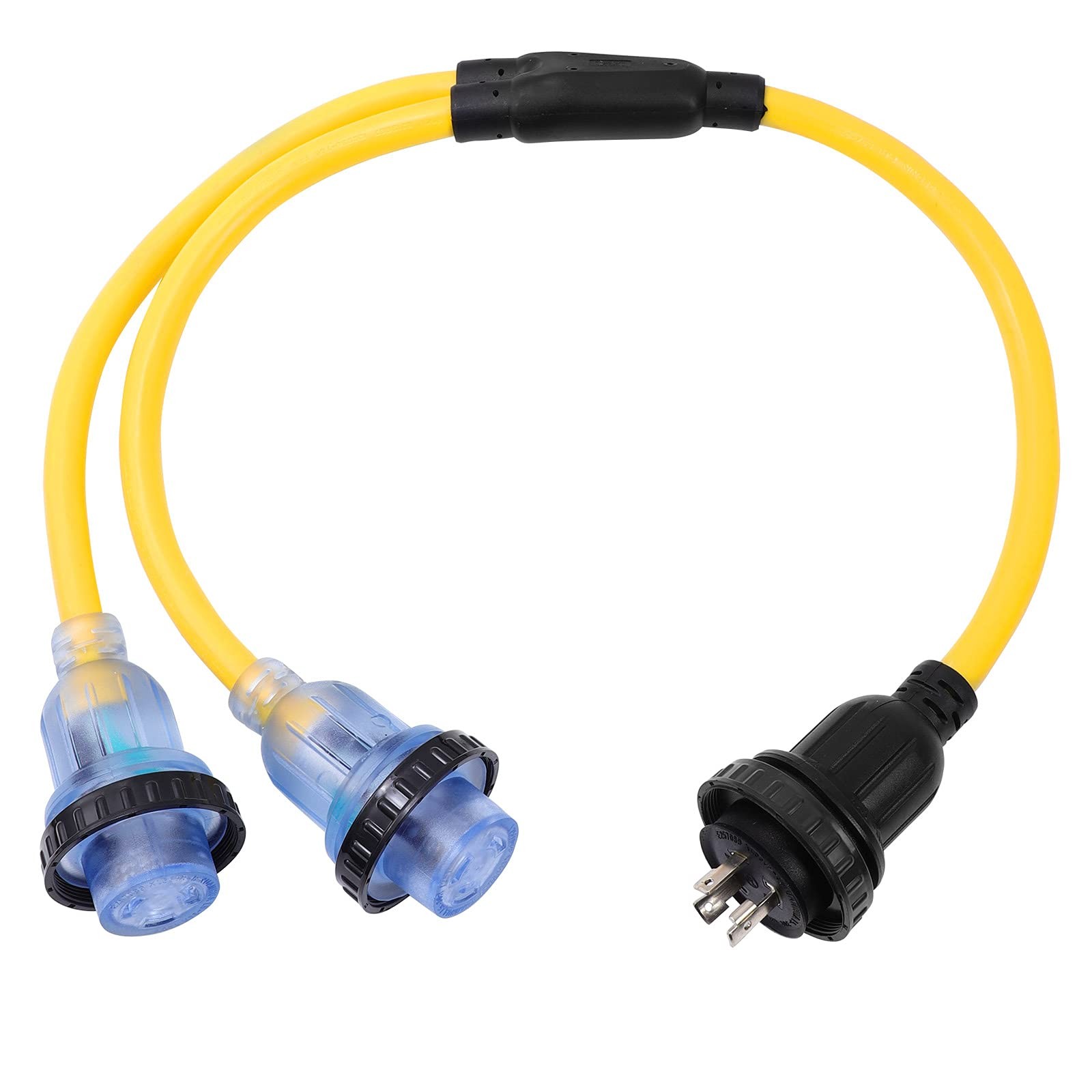ONETAK NEMA L5-30P to 2 Outlet L5-30R Y Splitter STW 3 L5-30P/2 Port