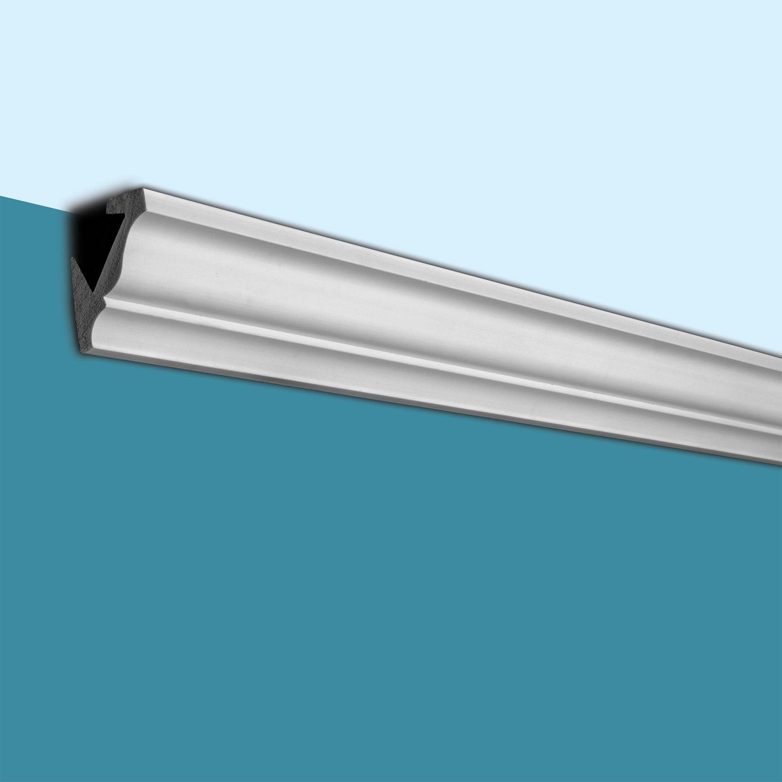 Outwater 8ft Peel & Stick Crown Molding White (5 Pack / 40 ft)