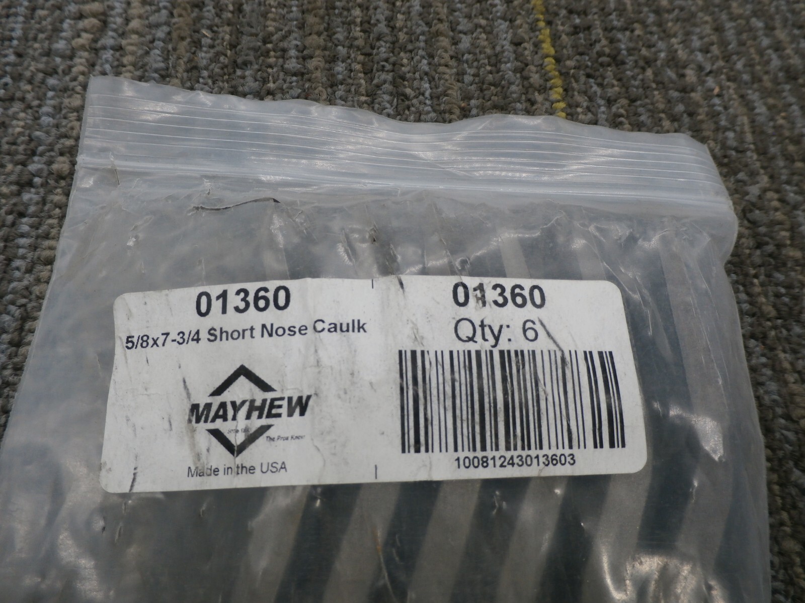 NEW 6Pack Mayhew Tools 01360 5/8″ X 7-1/4″ Short Nose Caulk Iron In