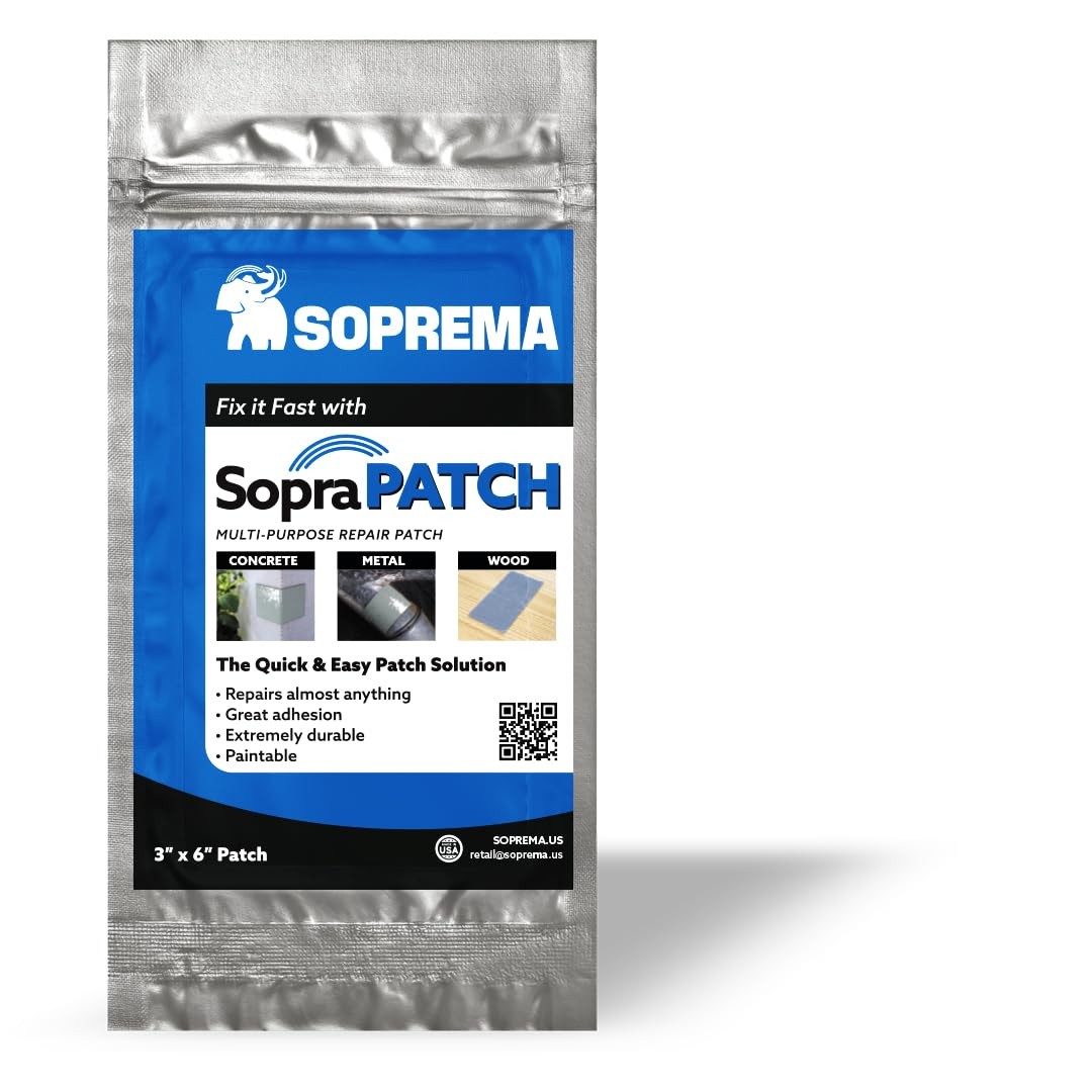 Fiberglass Repair Patch 2″x3″ UV-Curing Peel & Stick for Holes, Dents, Cracks