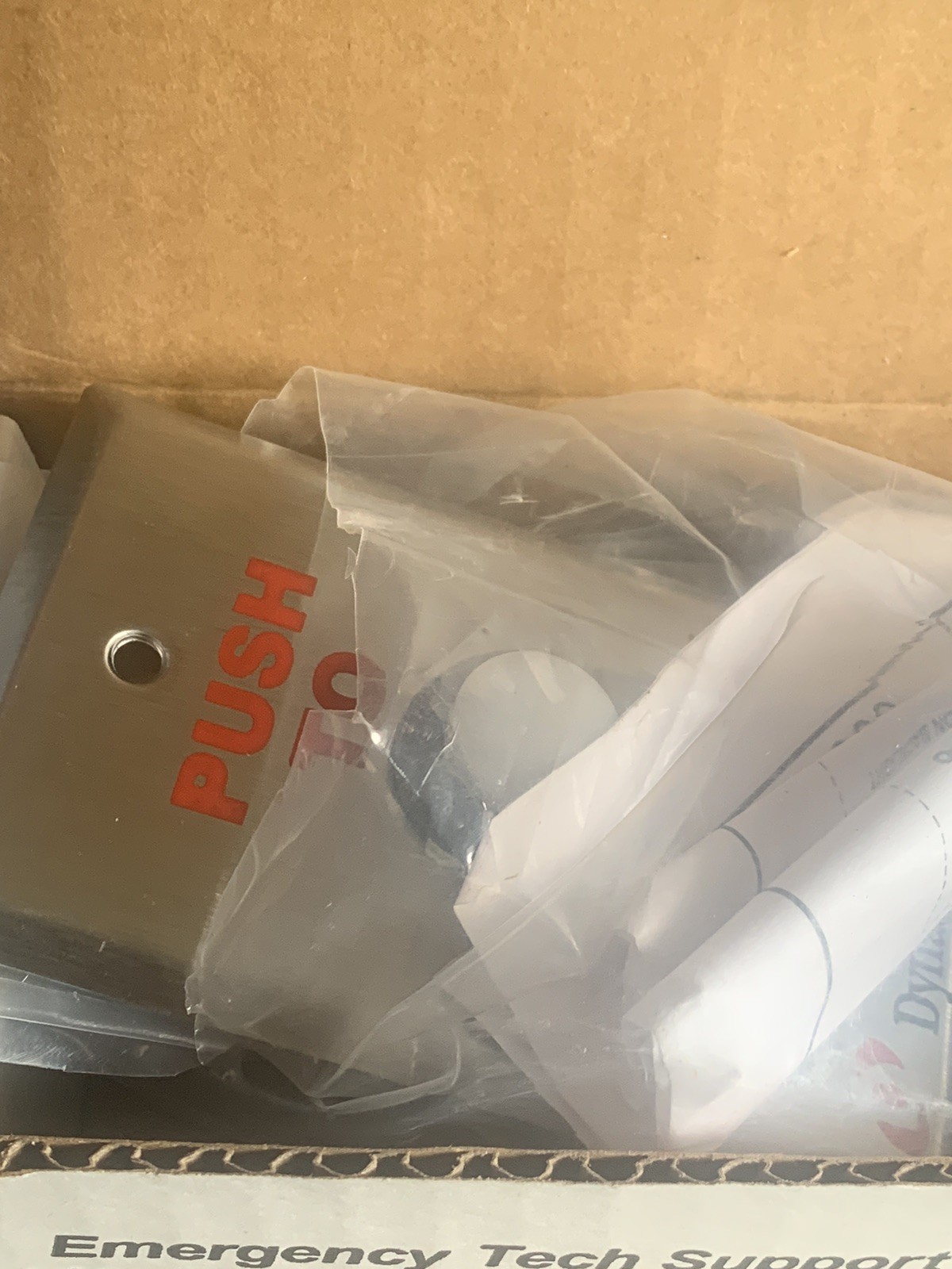 DYNA LOCK 6175 US32D Weatherproof PushButton Push To Open Signage Open Box