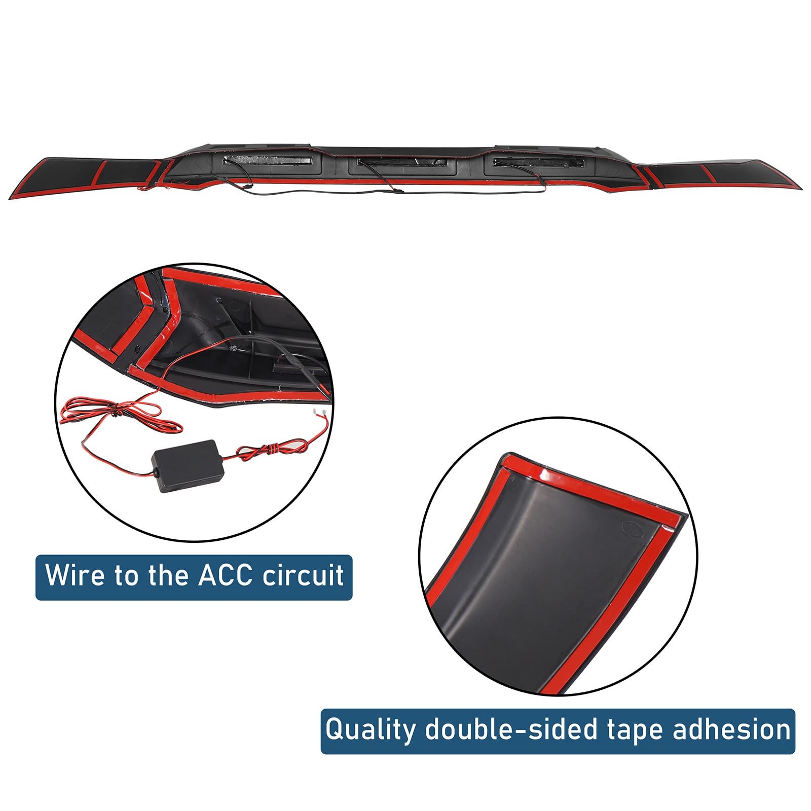 Ranger Hood Protector Bug Deflector Stone Guard with Amber Lights 2019-2023