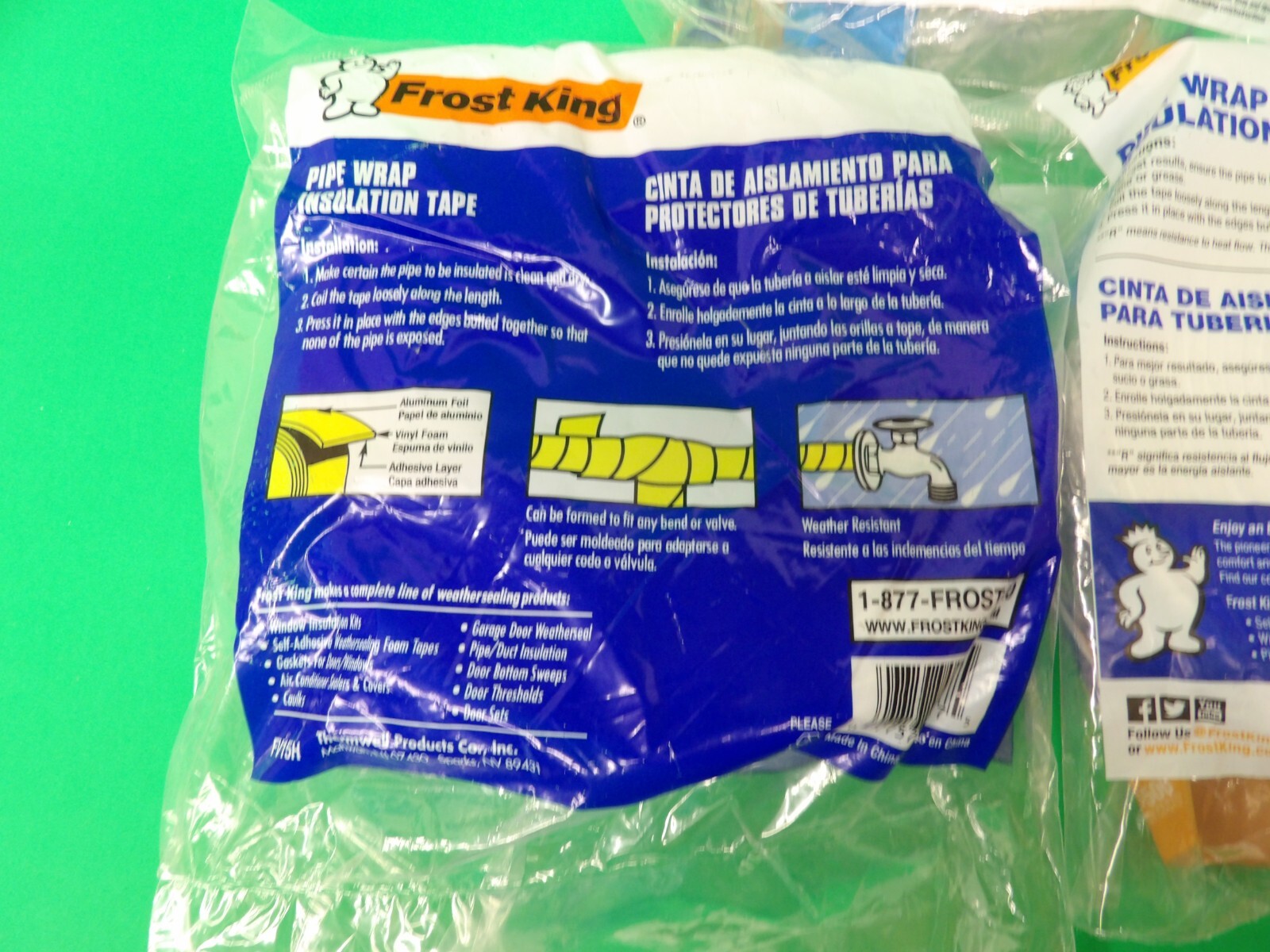 3 Frost King Pipe Wrap Insulation Tape 2″ x 1/8″ x 15 Foot R 2.0 Self Adhesive