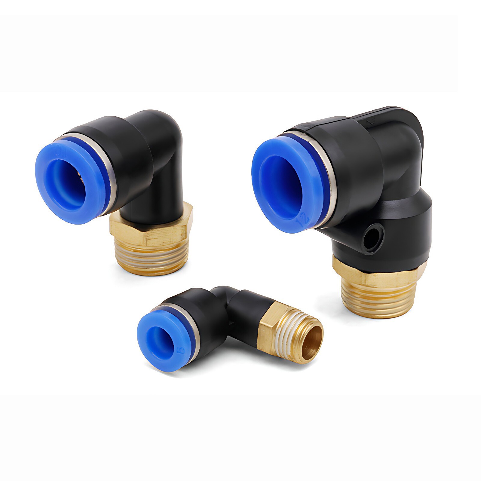 4mm 6mm – 16mm PNEUMATIC PUSH IN FITTING AIR WATER PIPE – MALE 90° ELBOW STUD