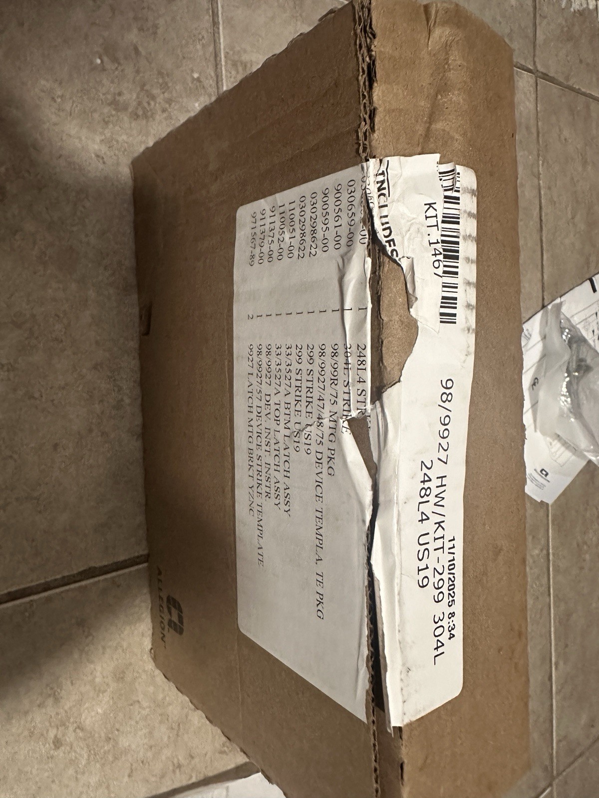 Von Duprin 98/9927 HW Kit Top & Bottom Latch Set four surfacemount exit devices