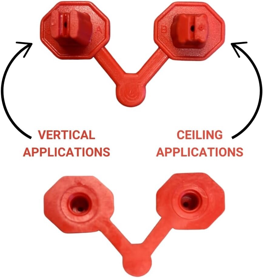 Kraken Bond FastCoat Insulation Nozzle, Horizontal & Vertical Use 6 Pack – Red