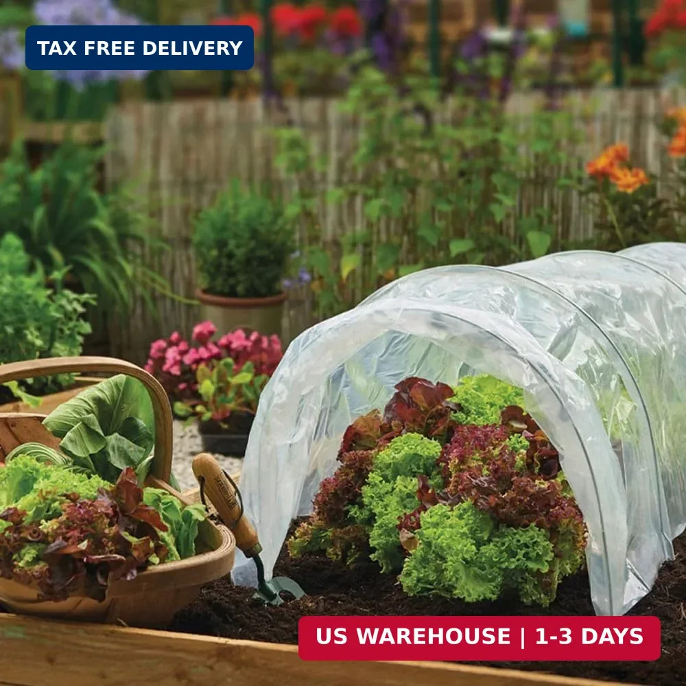 12 x 25 FT Lightweight Clear Plastic Sheeting, 2.4 Mil Poly Film | Floating Row