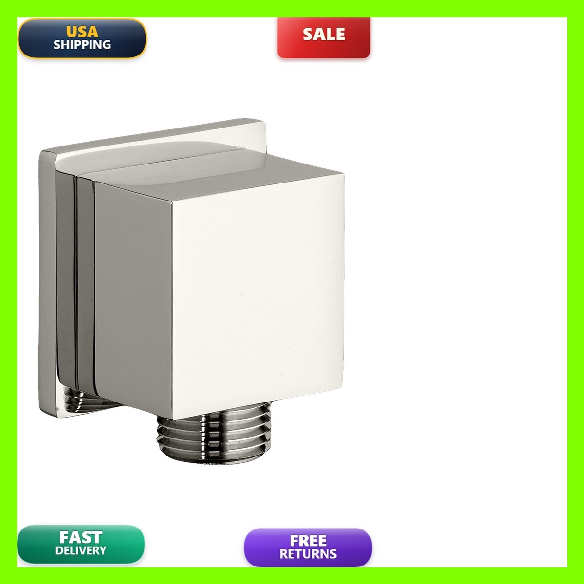 American Standard 8888069.013 Square Brass Elbow Polished Nickel