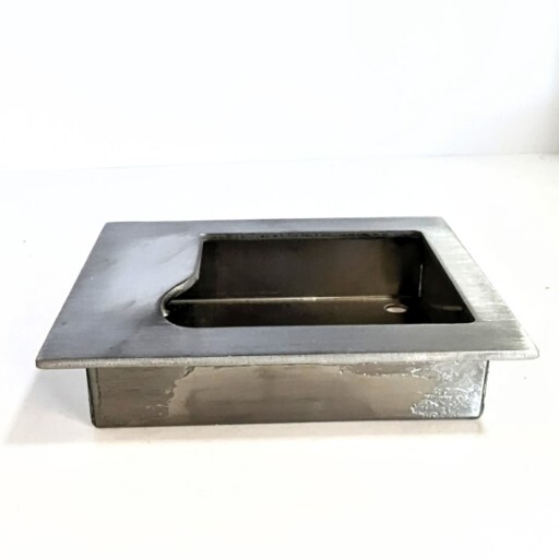 Stainless Steel Recessed Flush Pull Finger Insert Sliding Door Handle 5″ x 5″