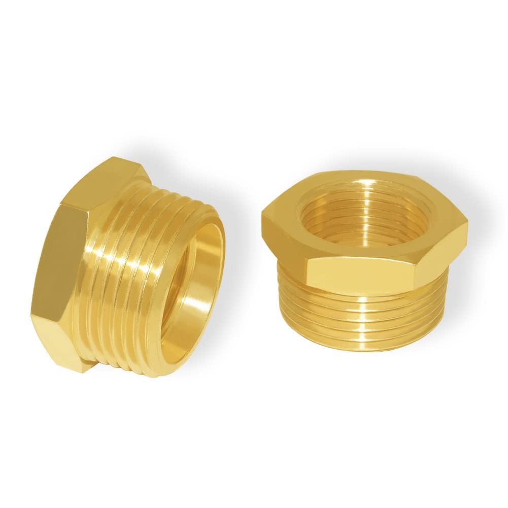 Hooshing 2PCS 1″ NPT Male to 3/4″ x Female, Copper