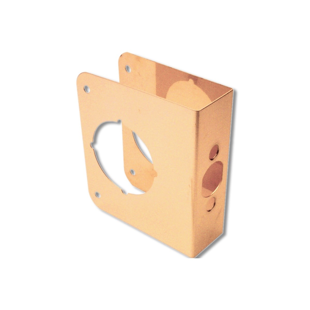 Prime-Line 4.5 in X 4.31 in Brass-Plated Brass Lock and Door Reinforcer U 9558