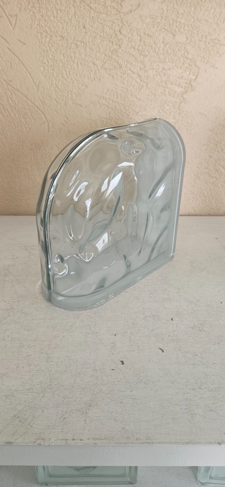 Glass Block – Mulia 8x8x4 Wave Double End (7 3/4″ x 7 3/4″ x 3 7/8″)