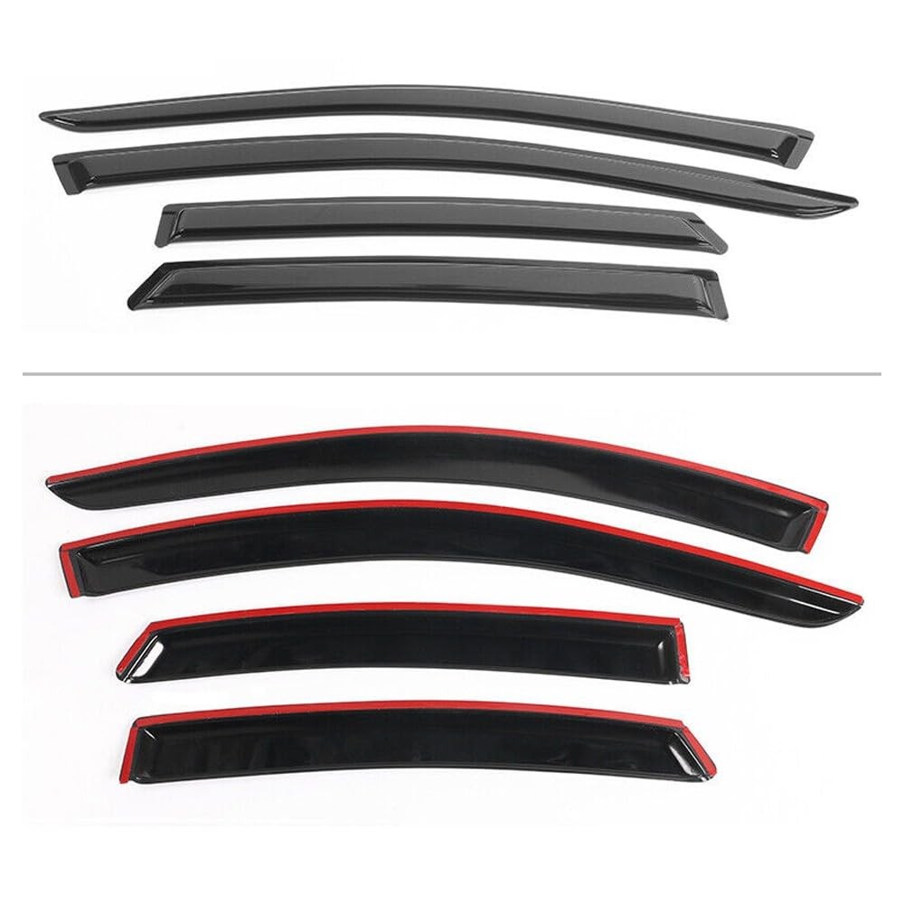 Window Rain Sun Guard Vent 4 Piece Set Acrylic NA134