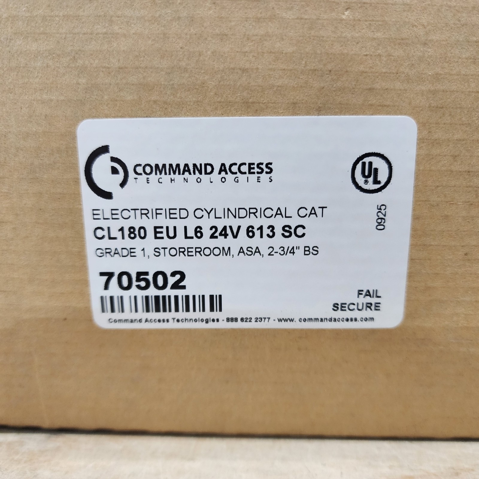 Command Access CL180EU L6 24V 613 CL1 Series Electrified Cylindrical Lock