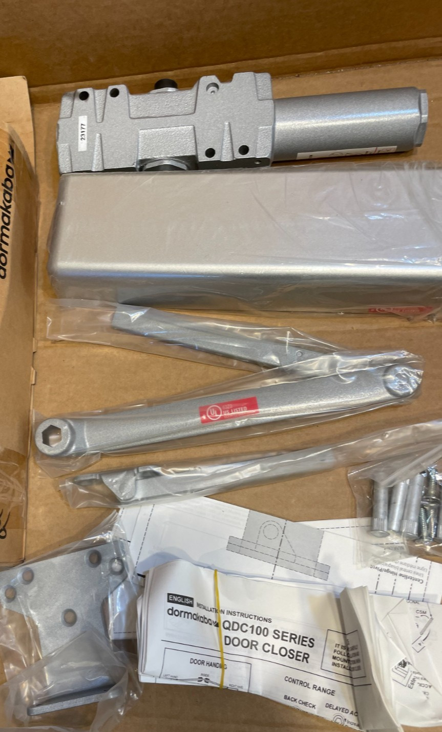 DORMAKABA COMMERCIAL HARDWARE KIT QDC111 R 689, 1-6 Size Adjustable, Door Closer