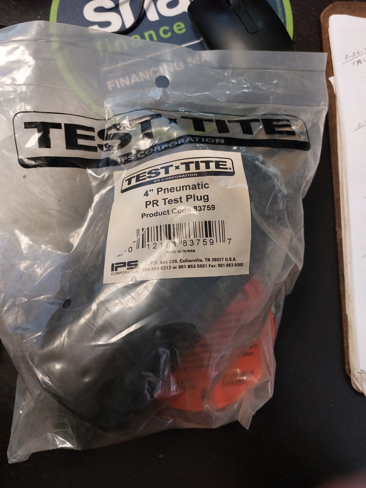 Test-Tite 83759 Pressure Relief 4″Pneumatic PR Test Plug Test Plug