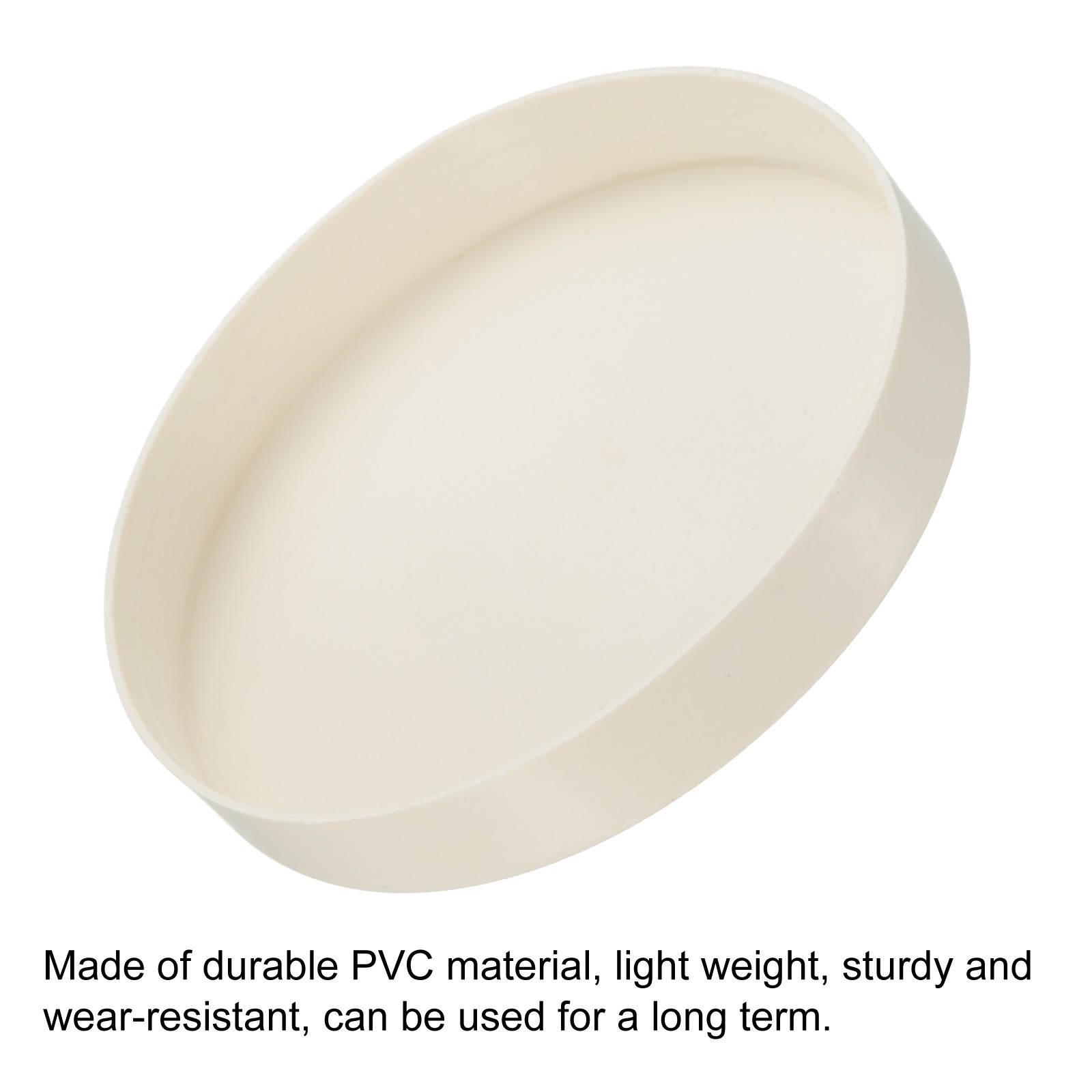 2 Pack 114mm ID Pipe End Caps Round Tubing Insert Pipe Cover White