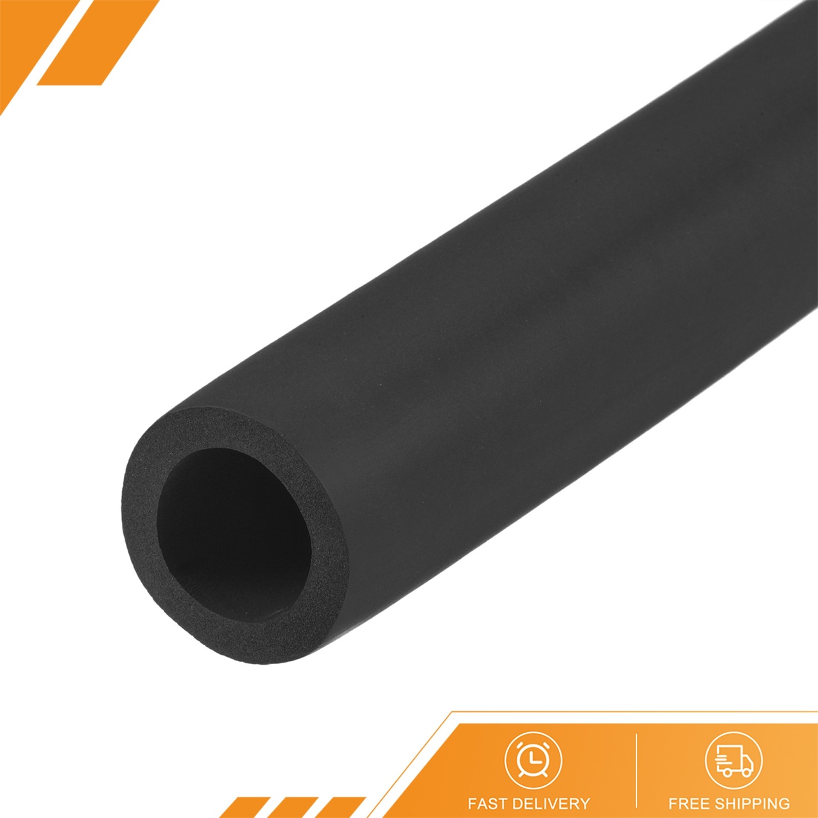 Foam Tubing for Handle Grip Support Pipe Insulation 22mm ID 32mm OD 1m L Black