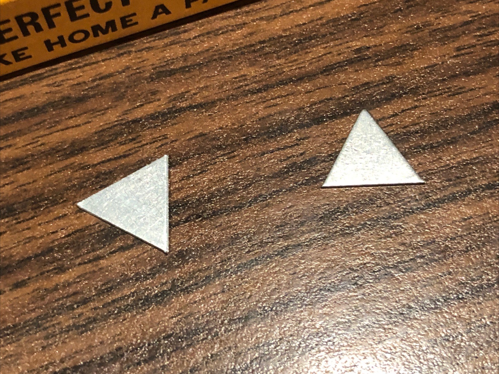 2 Vintage MAZE Metal Triangle Glass Tacks for setting Window Glass Glazier Point