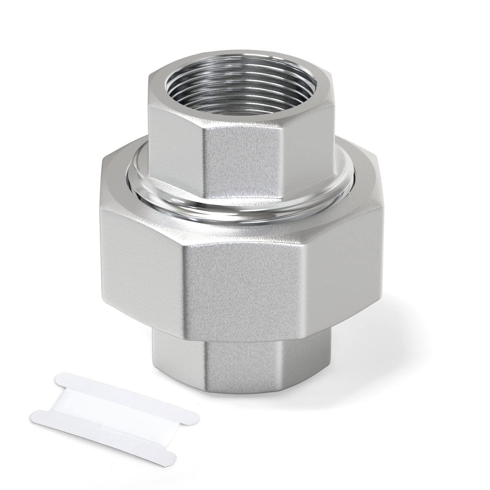 TAISHER 1PCS 304 Stainless Steel Union, 1/2″ NPT Female FNPT, Silver