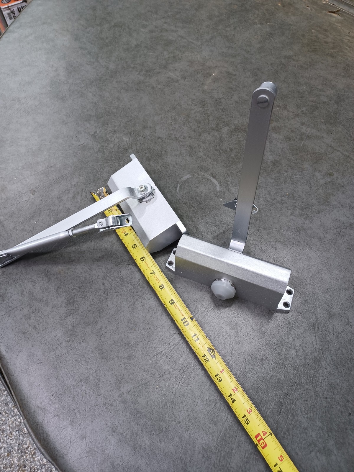 !!!! (2) TWO SMALL DOOR CLOSERS ALUMINUM FINISH !!!!
